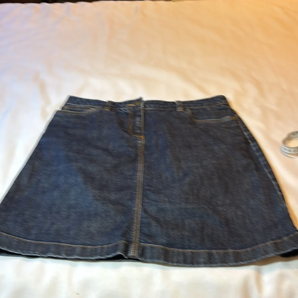 Boden Dark Wash Jean Skirt 5 Pocket Size 8R  W6444